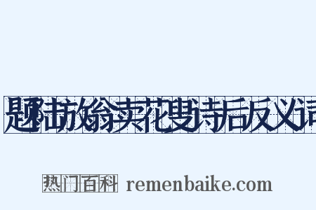 题陆放翁卖花叟诗后反义词是什么意思的图片